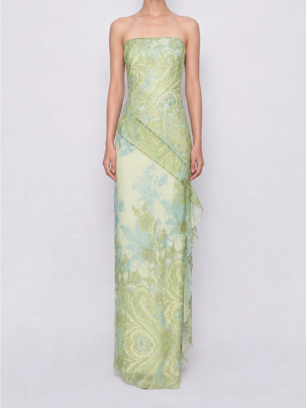 The Silk Road Seren Botanical Strapless Maxi Dress